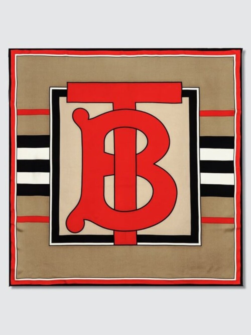 Burberry TB Heritage Stripe Square Scarf